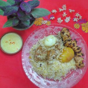Chicken Reshmi Kabab(6pcs),Chicken Dum Biryani,Firni {5 Hours Pre-Order}