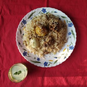 Parampara Dum Biriyani(Murgh) With Raita(For One) {Minimum Order Quantity=2}{5 Hours Pre-Order}