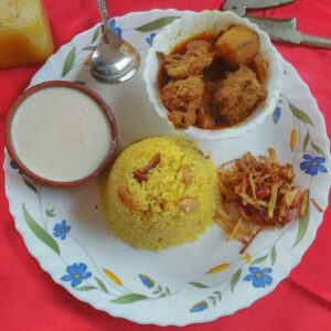 Basanti Pulao+Vaja+Kasha Murgh(2 pcs)+Kheeranno {10 Hours Pre-Order}